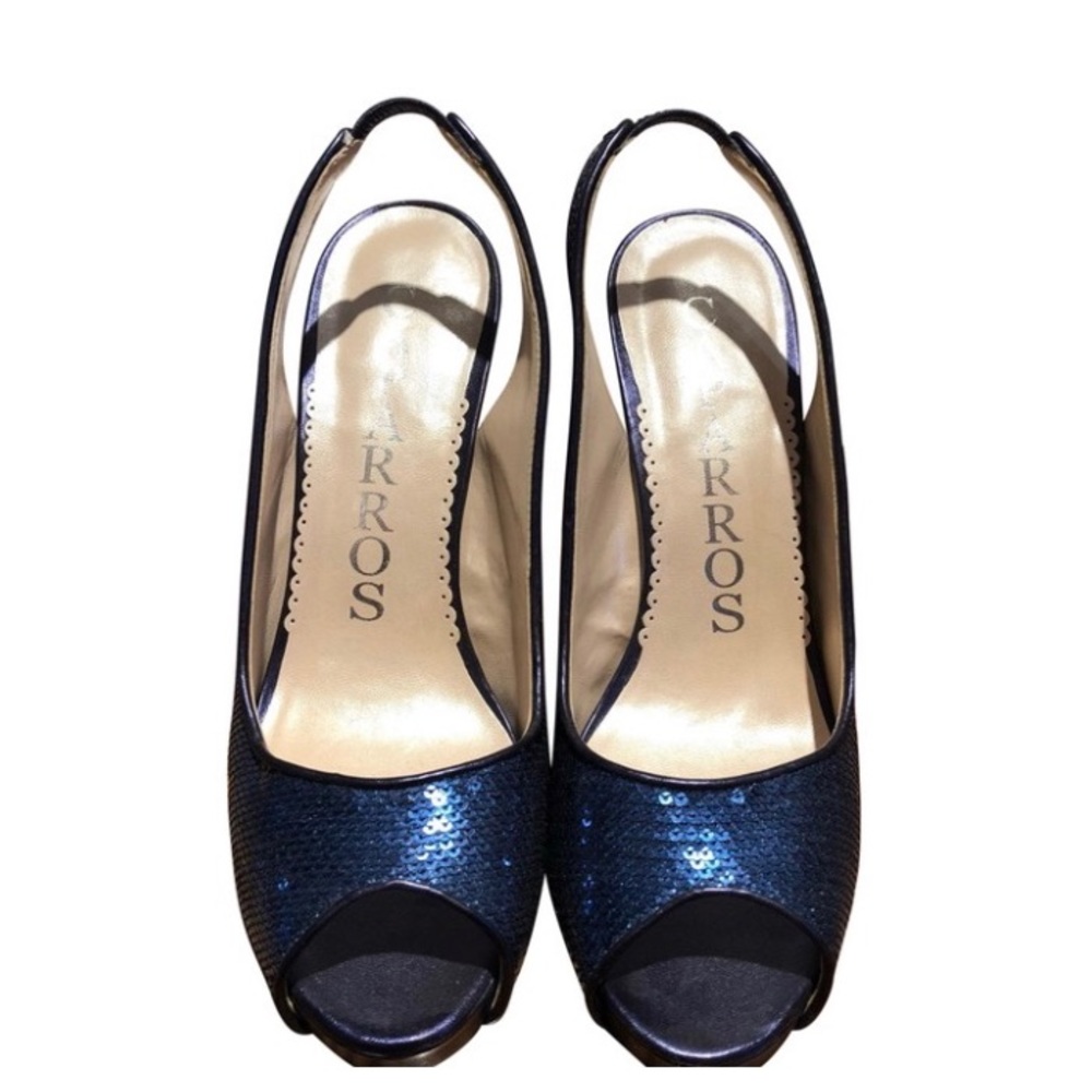 Caparros blue sequin slingback